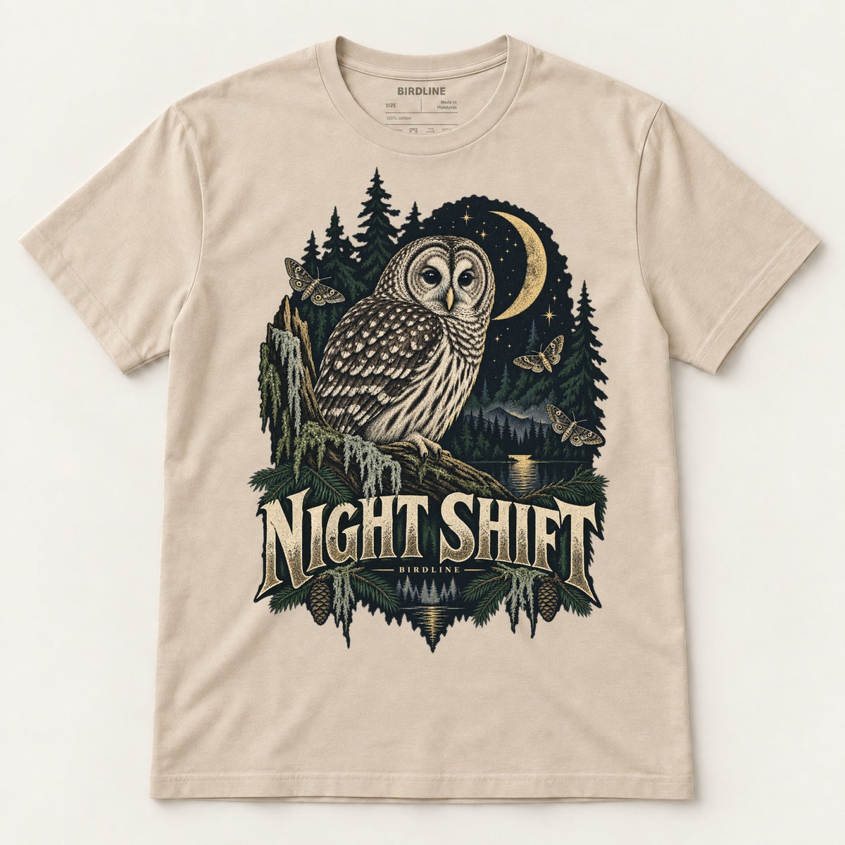 Night Shift T-Shirt in Sand, front view