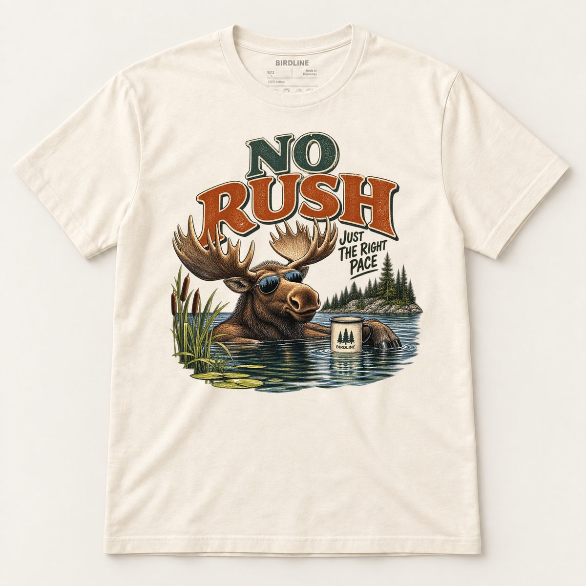 No Rush Just the Right Pace T-Shirt in Natural, front view