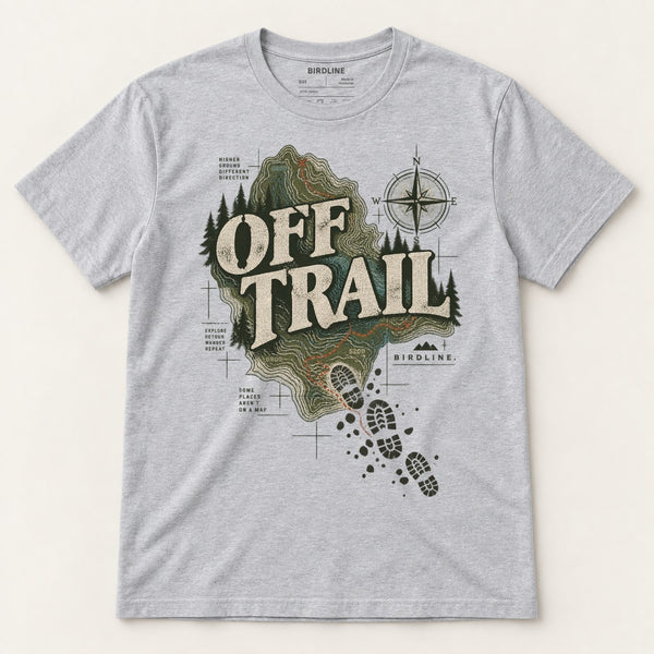 Off Trail T-Shirt in Sport Grey, front view