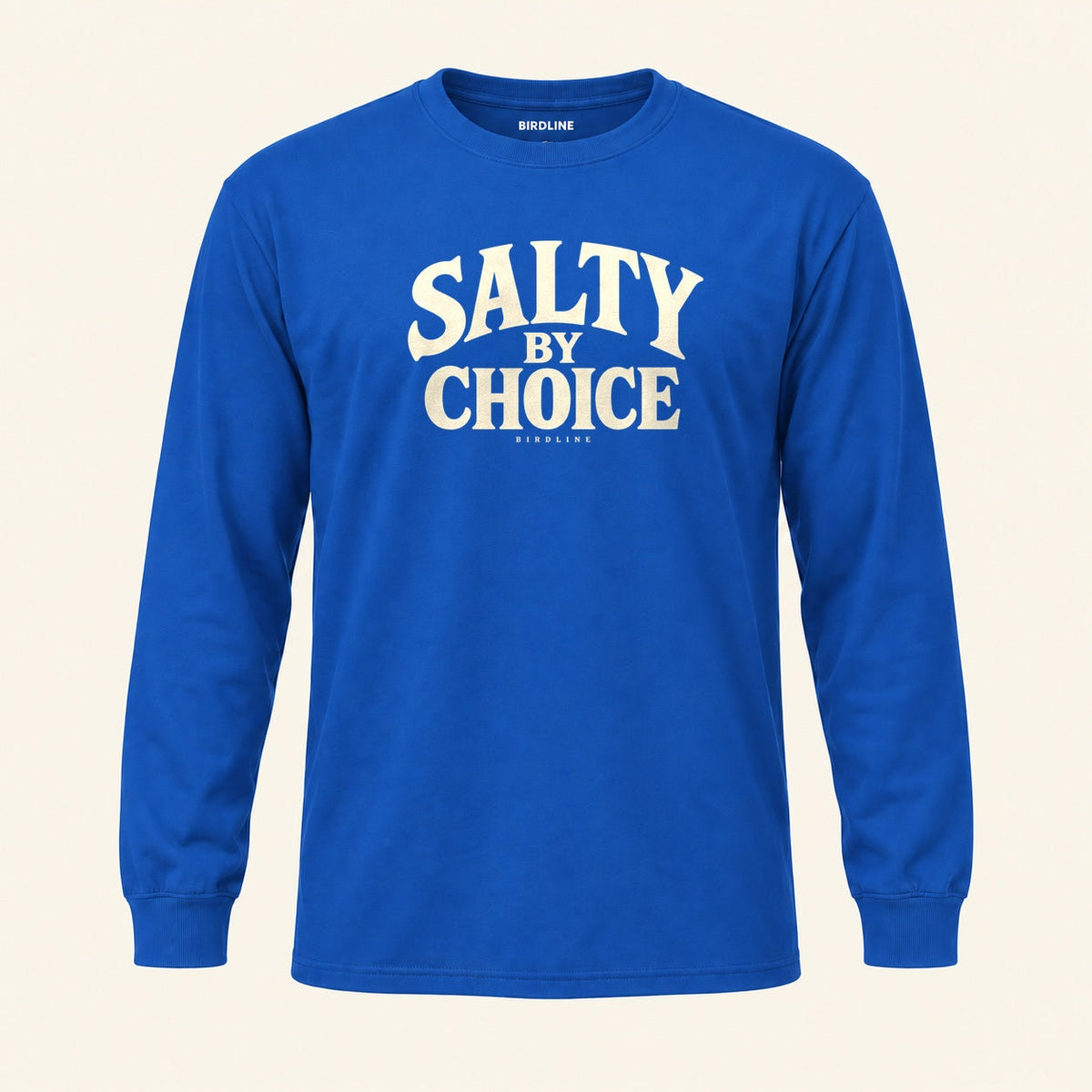 Salty By Choice Long Sleeve Shirt in Royal, front view