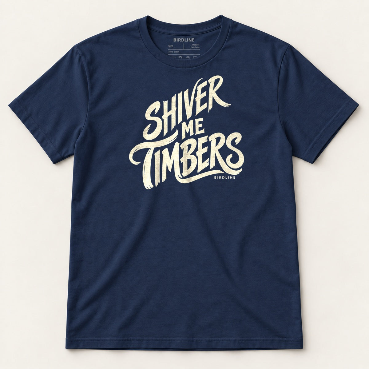 Shiver Me Timbers T-Shirt in Navy, front view