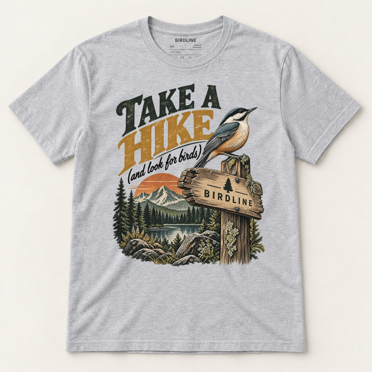 Take A Hike T-Shirt in Sport Grey, front view