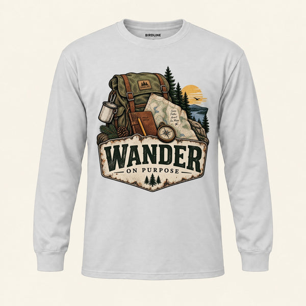 Wander On Purpose Long Sleeve Shirt, alternate view