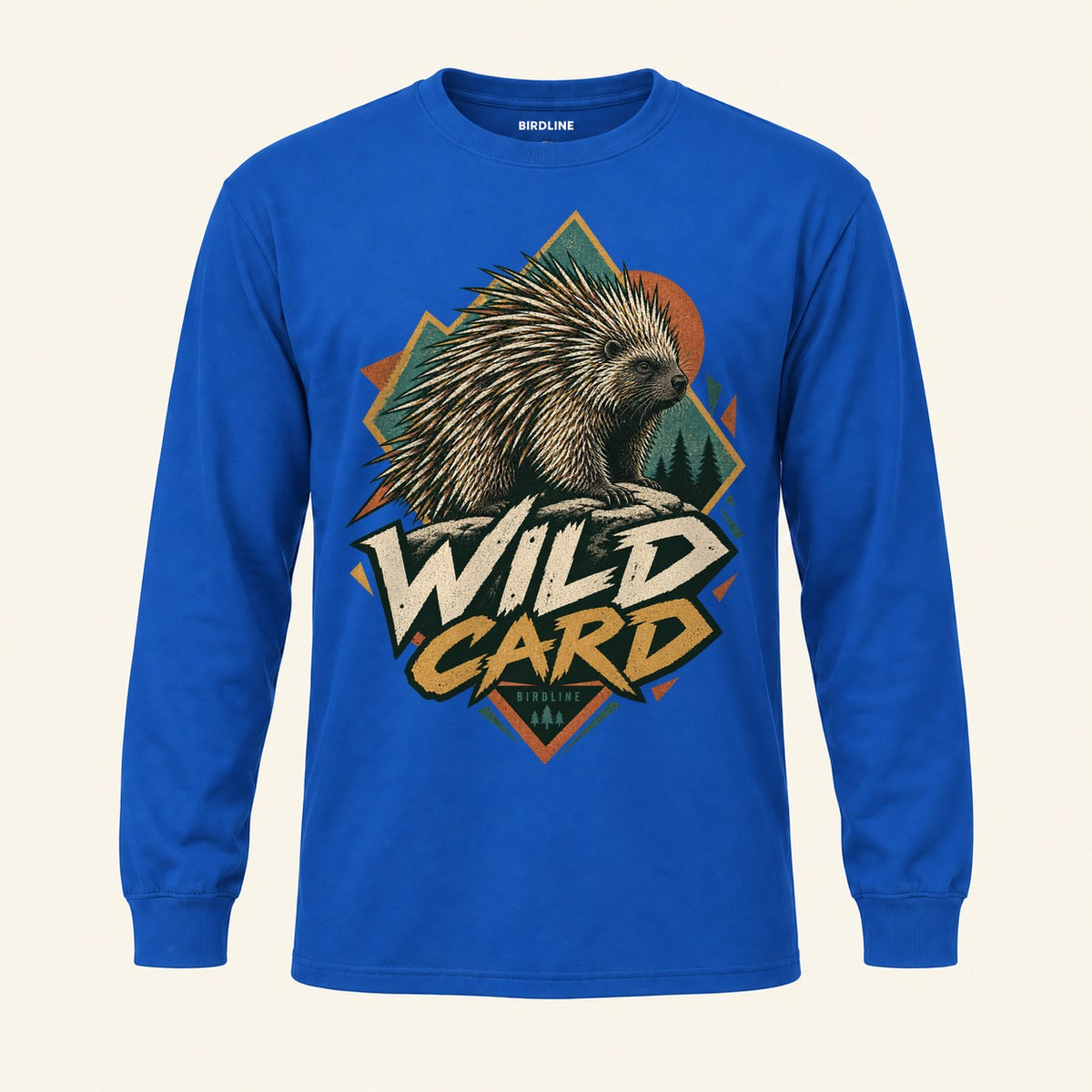 Wild Card Long Sleeve Shirt in Royal, front view