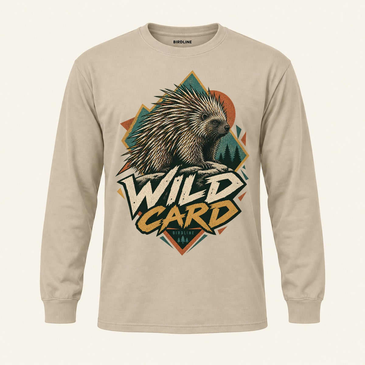 Wild Card Long Sleeve Shirt in Sand, front view