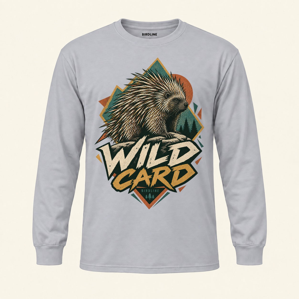 Wild Card Long Sleeve Shirt in Sport Grey, front view