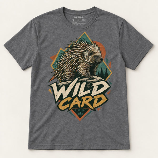 Wild Card T-Shirt in Dark Heather, front view