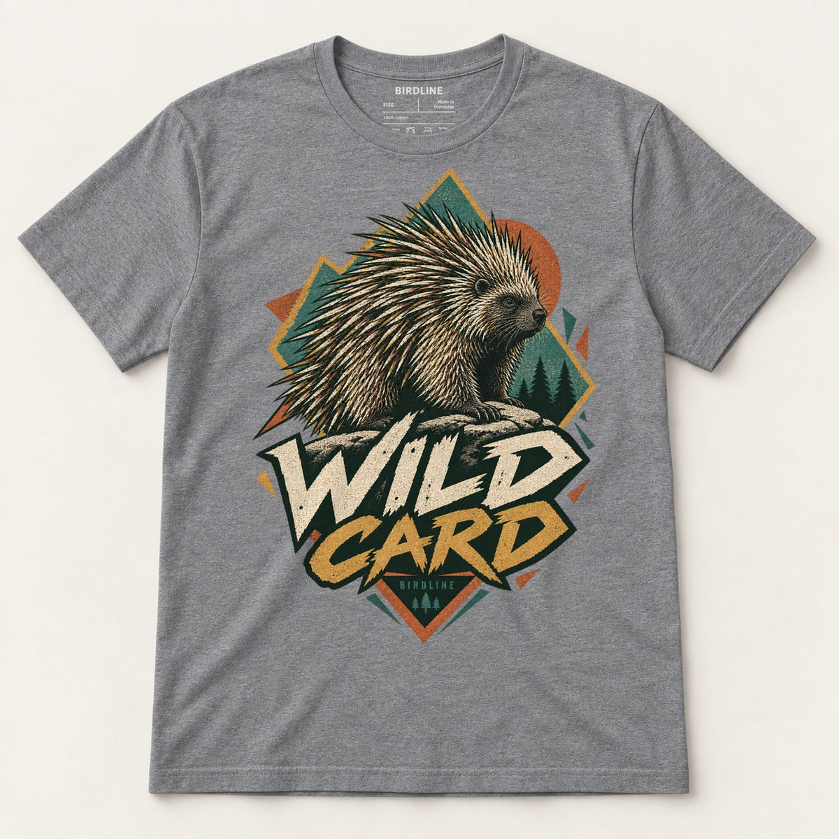 Wild Card T-Shirt in Graphite Heather, front view
