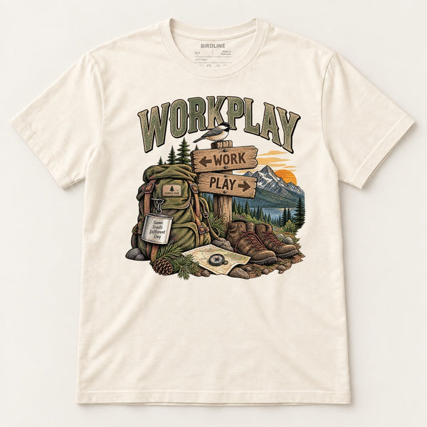 Workplay T-Shirt in Natural, front view