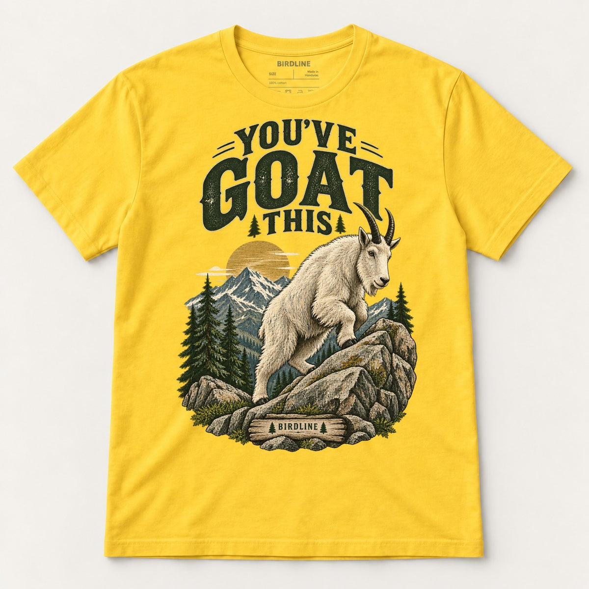 You've Goat This T-Shirt in Daisy, front view