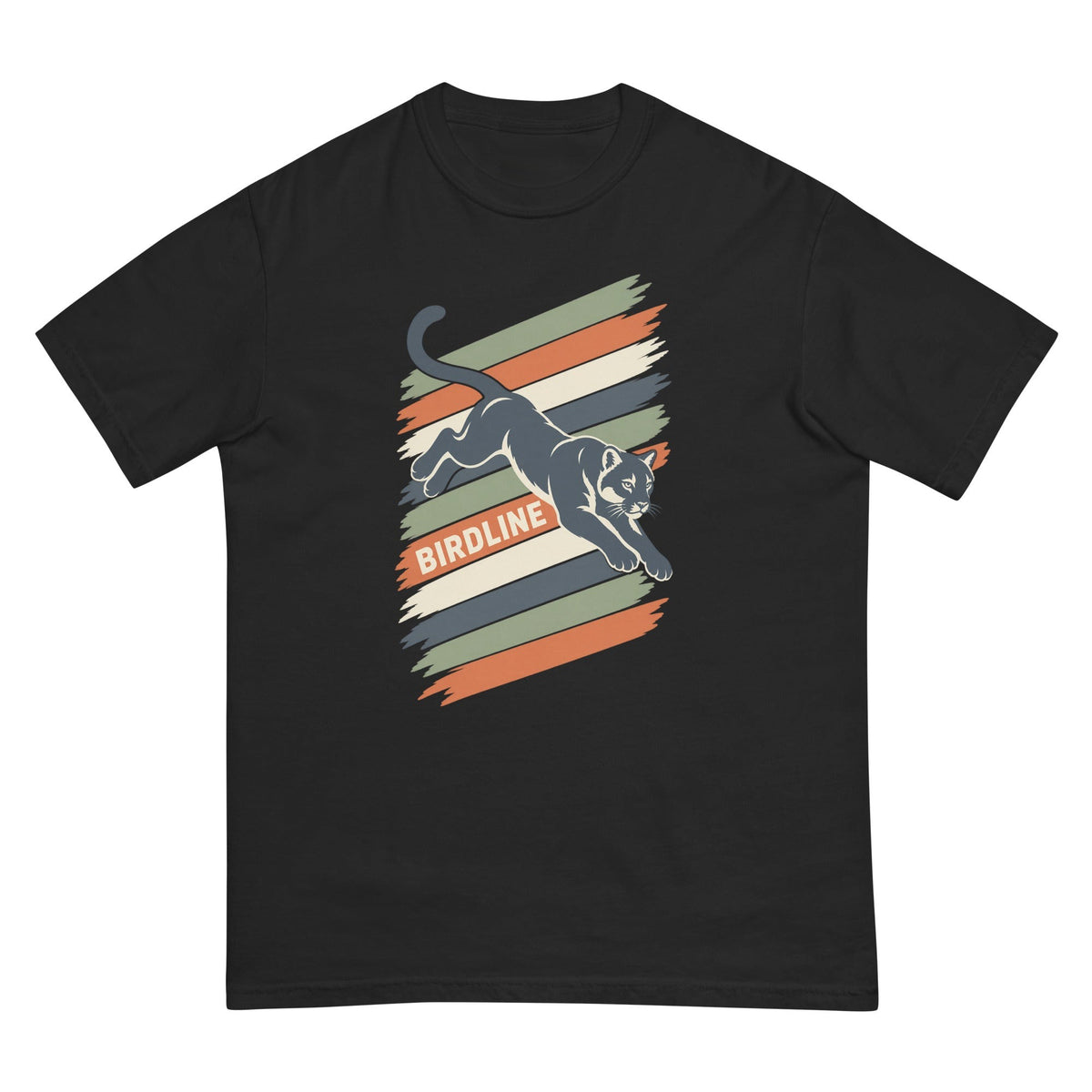 Birdline Panther Stripes T-Shirt premium-quality garment detail