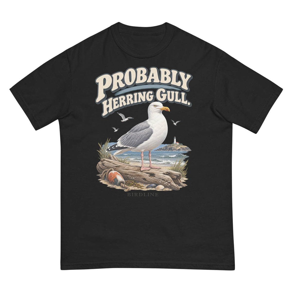 Probably Herring Gull T-Shirt premium-quality garment detail