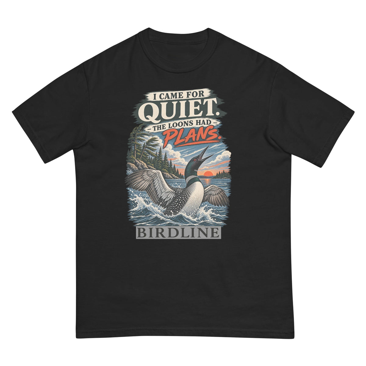 I Came for Quiet the Loons Had Plans T-Shirt premium-quality garment detail