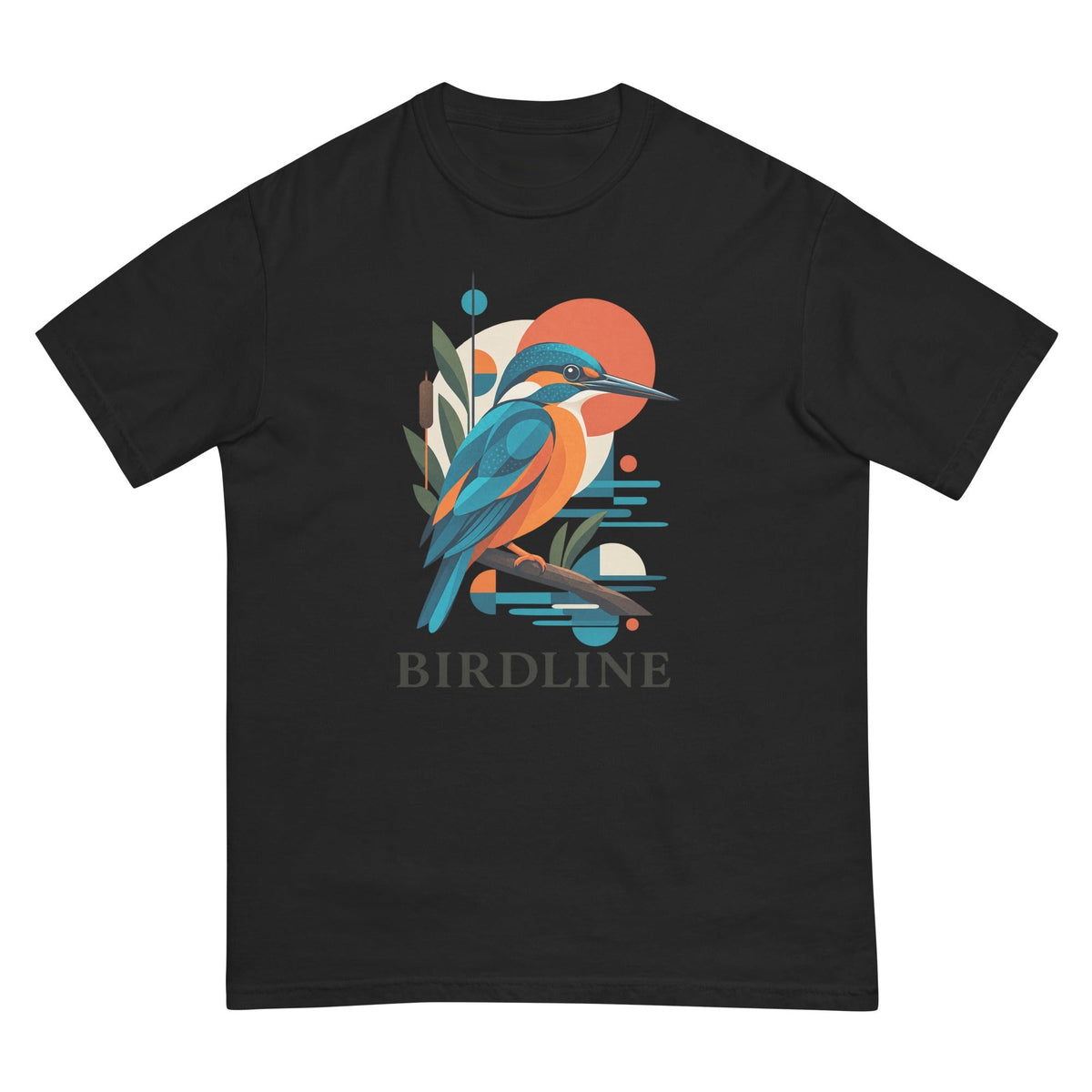 Geometric Kingfisher T-Shirt premium-quality garment detail