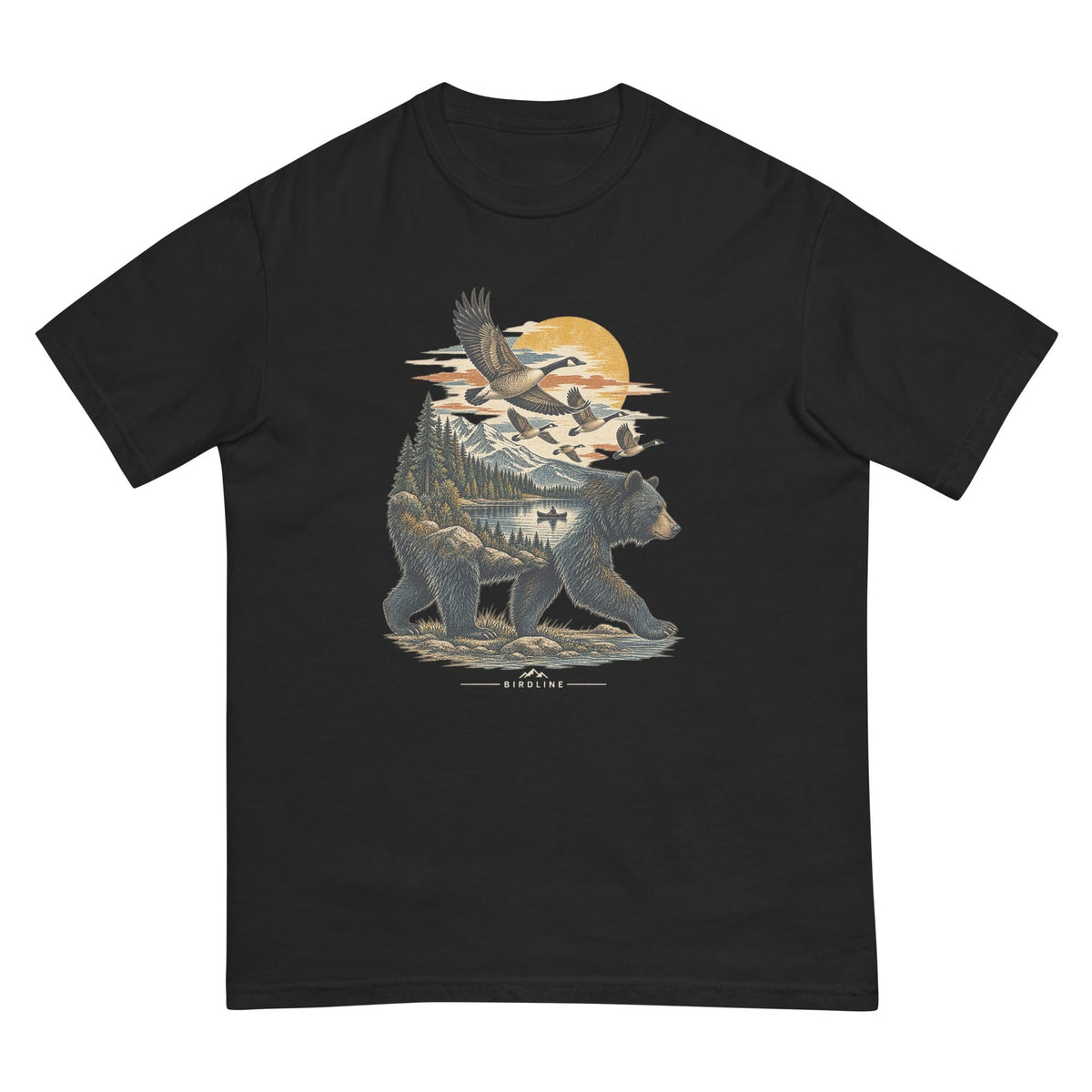 Bear and Geese T-Shirt premium-quality garment detail