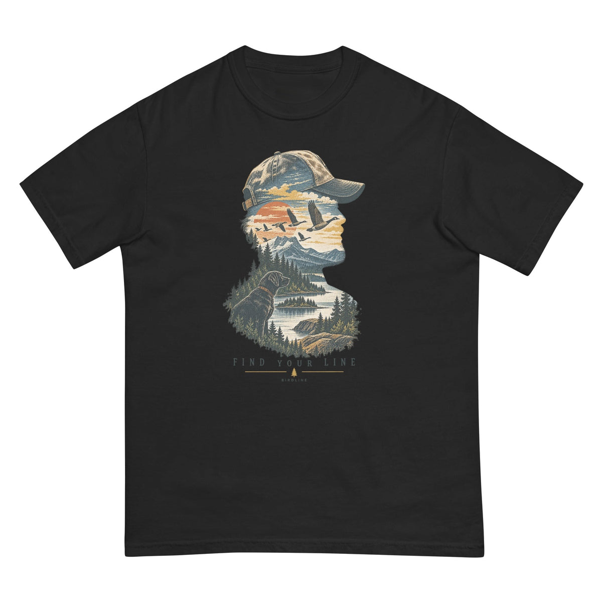 Find Your Line Birdwatcher T-Shirt premium-quality garment detail