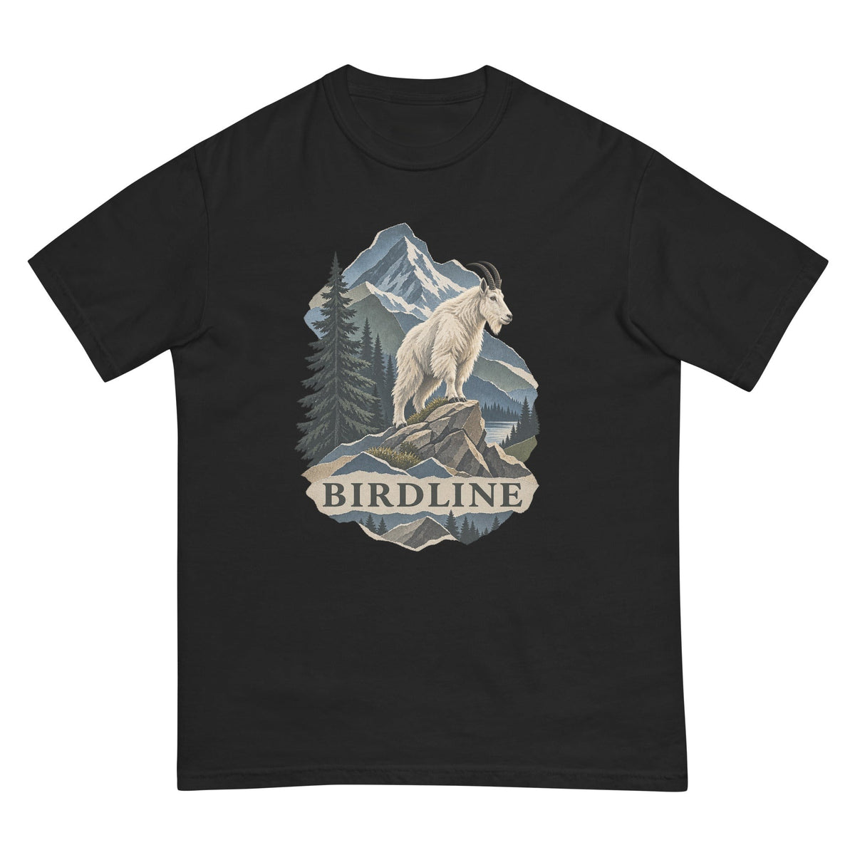 Mountain Goat T-Shirt premium-quality garment detail