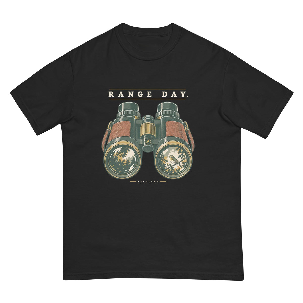 Range Day Binoculars T-Shirt premium-quality garment detail