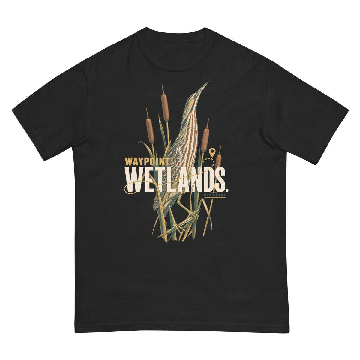 Waypoint Wetlands Bittern T-Shirt premium-quality garment detail