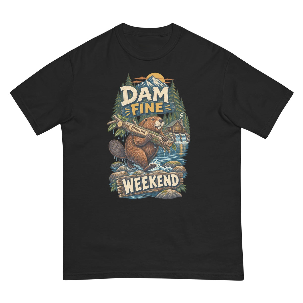 Dam Fine Weekend Beaver T-Shirt premium-quality garment detail