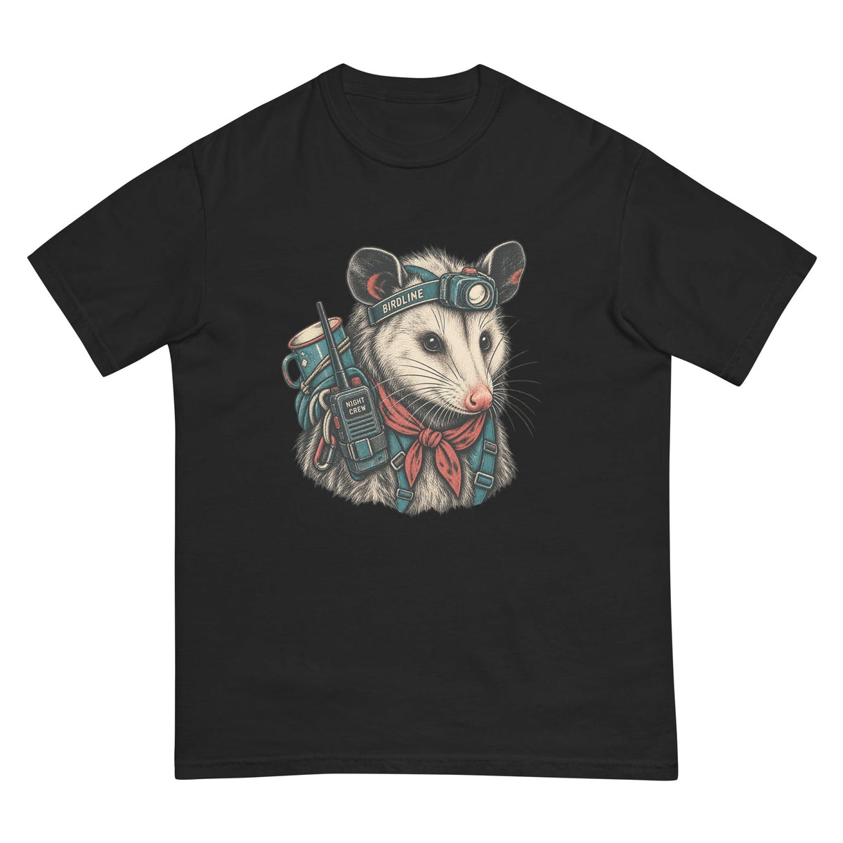 Night Crew Opossum T-Shirt premium-quality garment detail