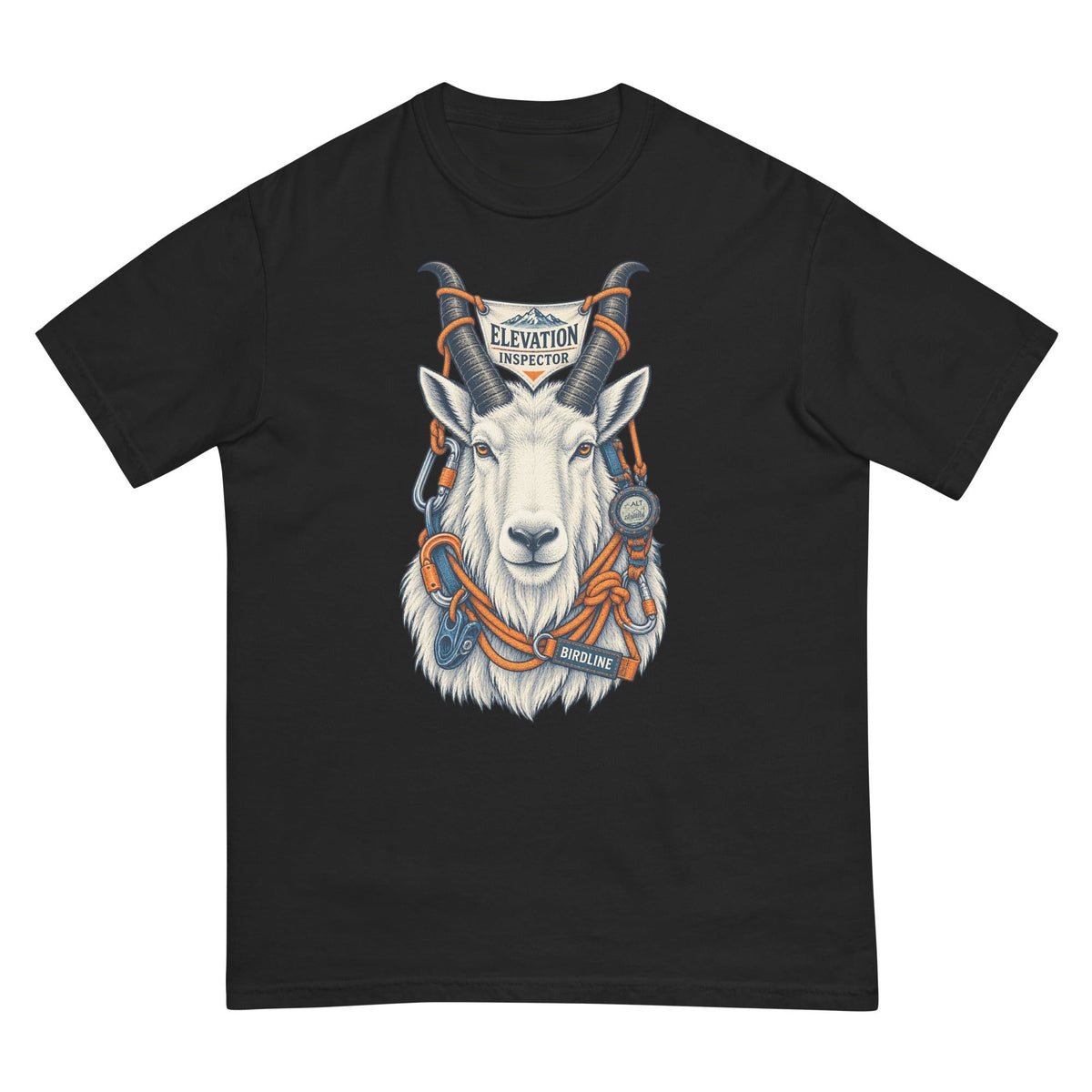 Elevation Inspector Mountain Goat T-Shirt premium-quality garment detail