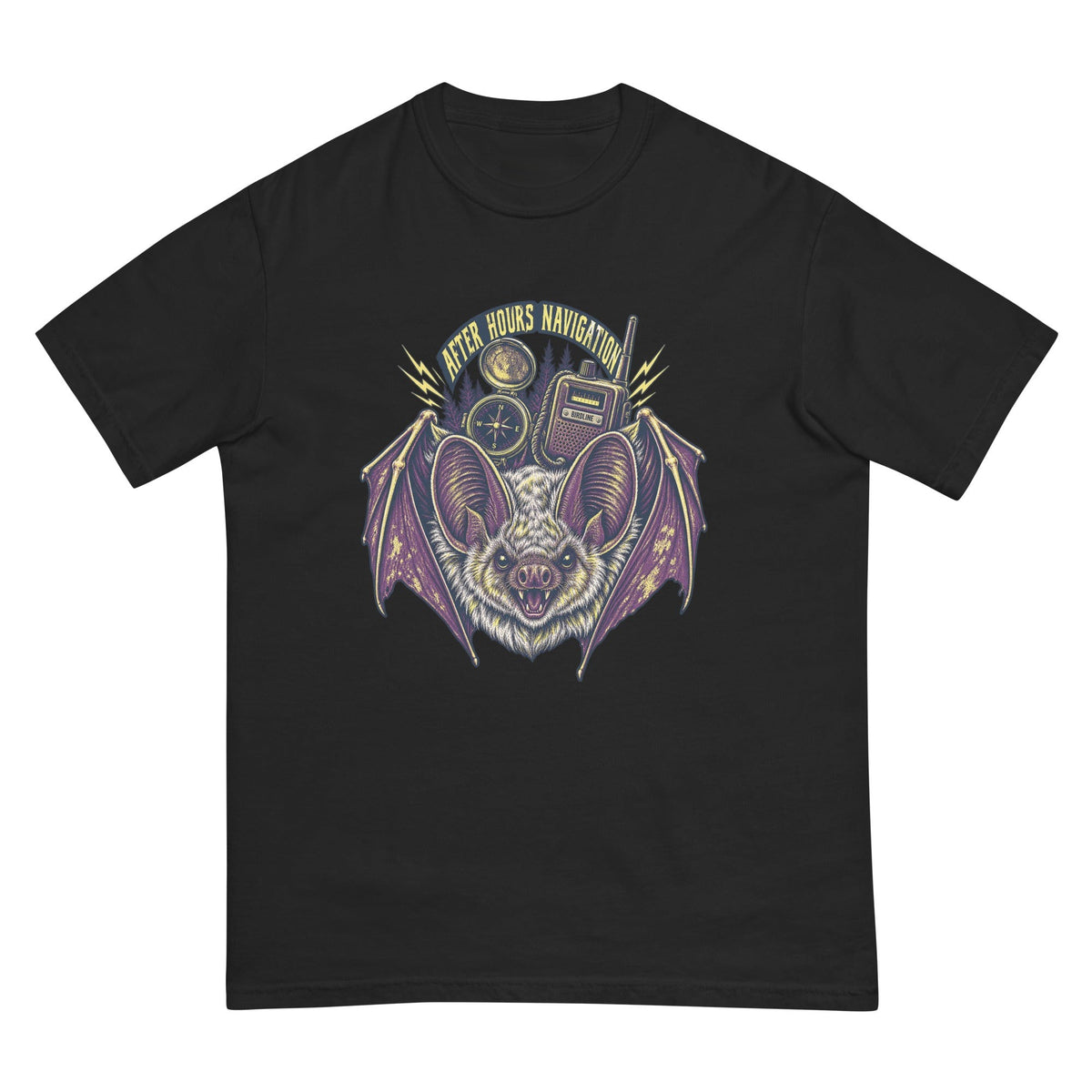 After Hours Navigation Bat T-Shirt premium-quality garment detail