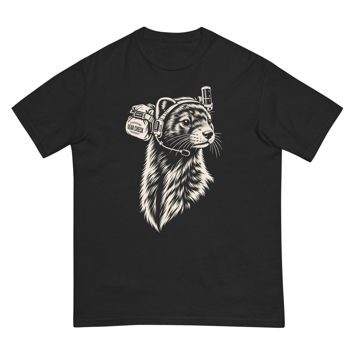 Campfire Coffee Crew Otter T-Shirt premium-quality garment detail