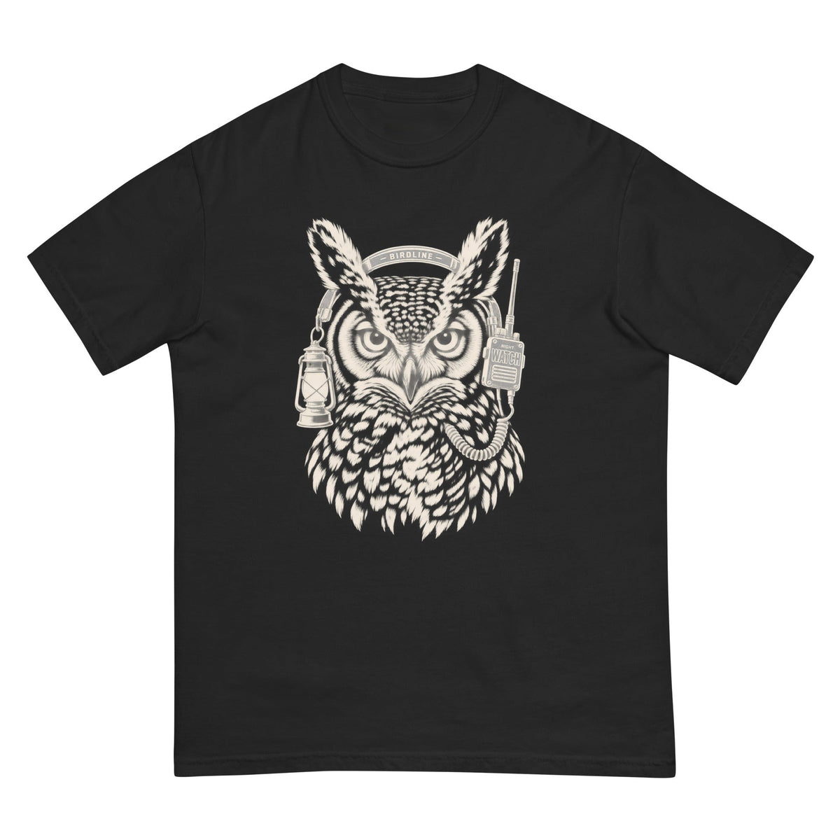 Night Watch Owl T-Shirt premium-quality garment detail