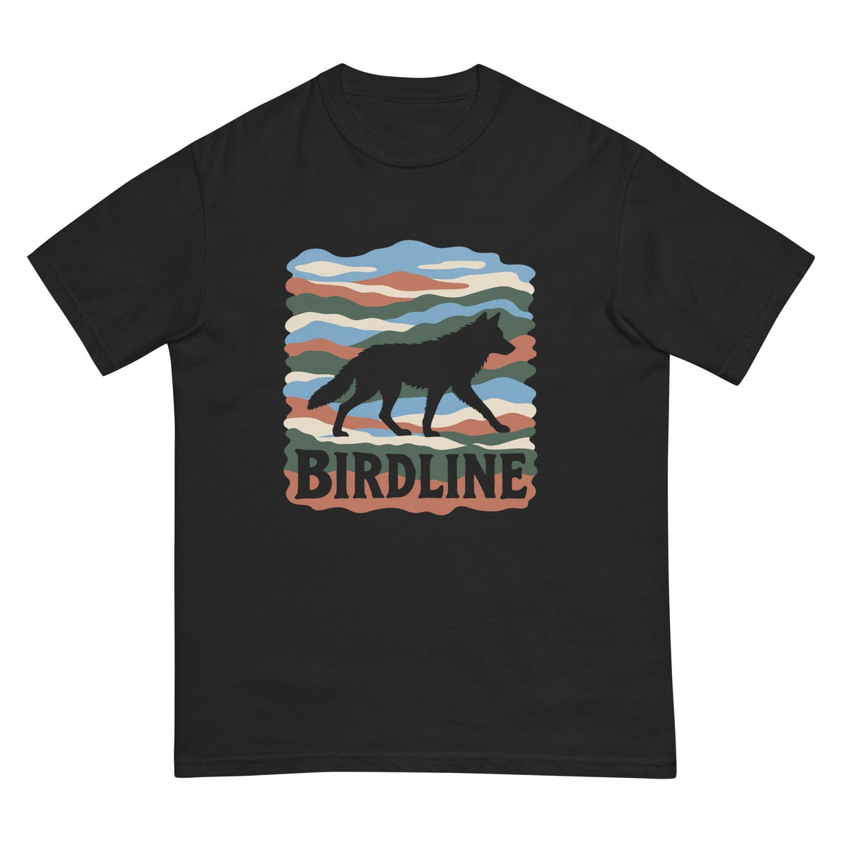 Birdline Wolf Modern T-Shirt premium-quality garment detail