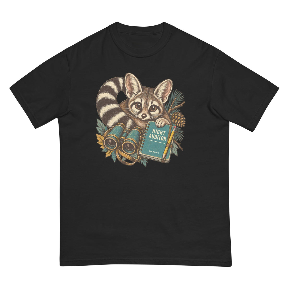 Night Auditor Ringtail Field Kit T-Shirt premium-quality garment detail