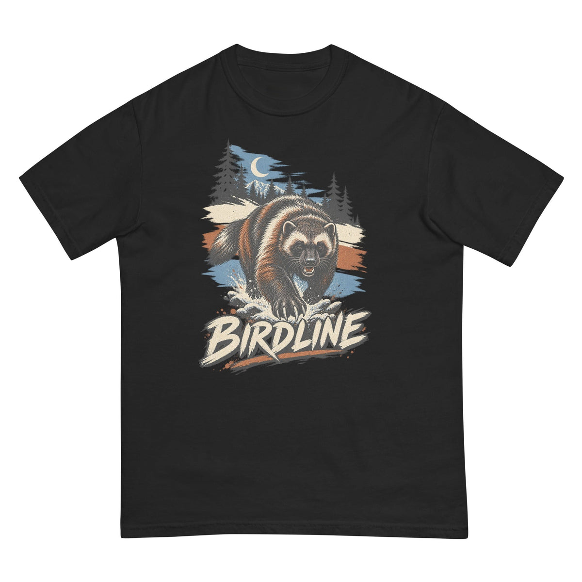 Birdline Wolverine Moon T-Shirt premium-quality garment detail