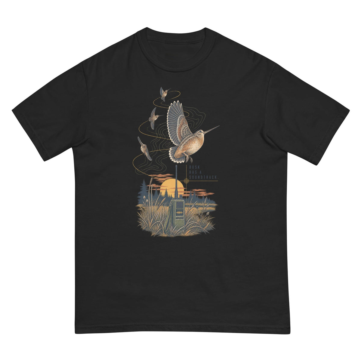 Bad Reception Bird Radio T-Shirt premium-quality garment detail