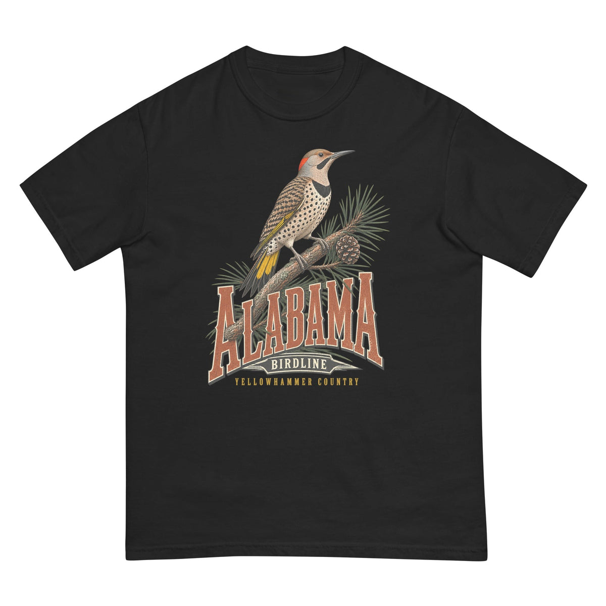 Alabama Yellowhammer Country T-Shirt premium-quality garment detail