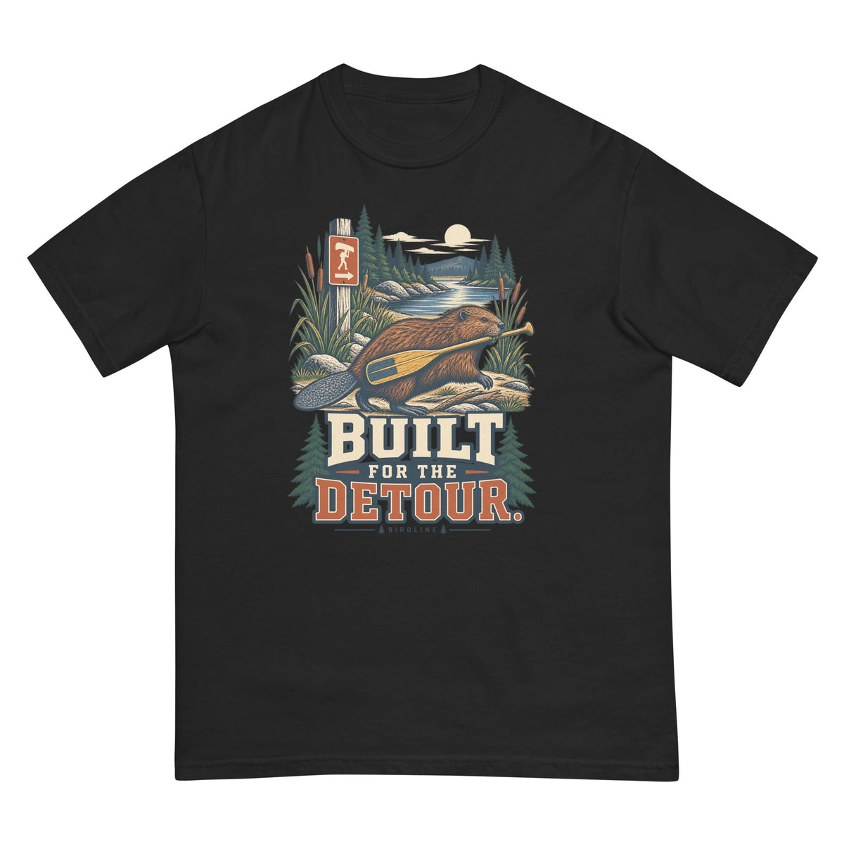 Built for the Detour Beaver T-Shirt premium-quality garment detail