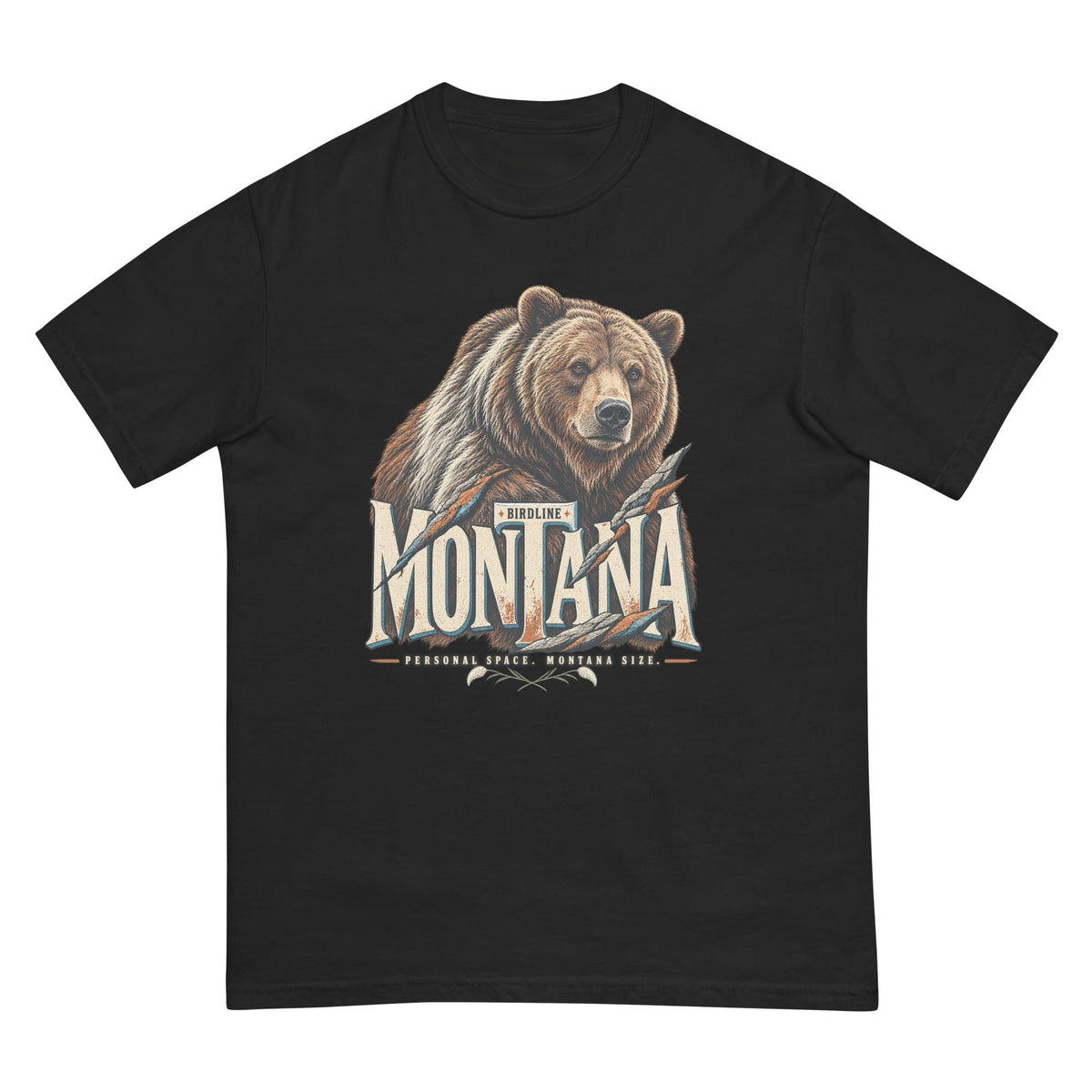 Montana Personal Space Montana Size Bear T-Shirt premium-quality garment detail