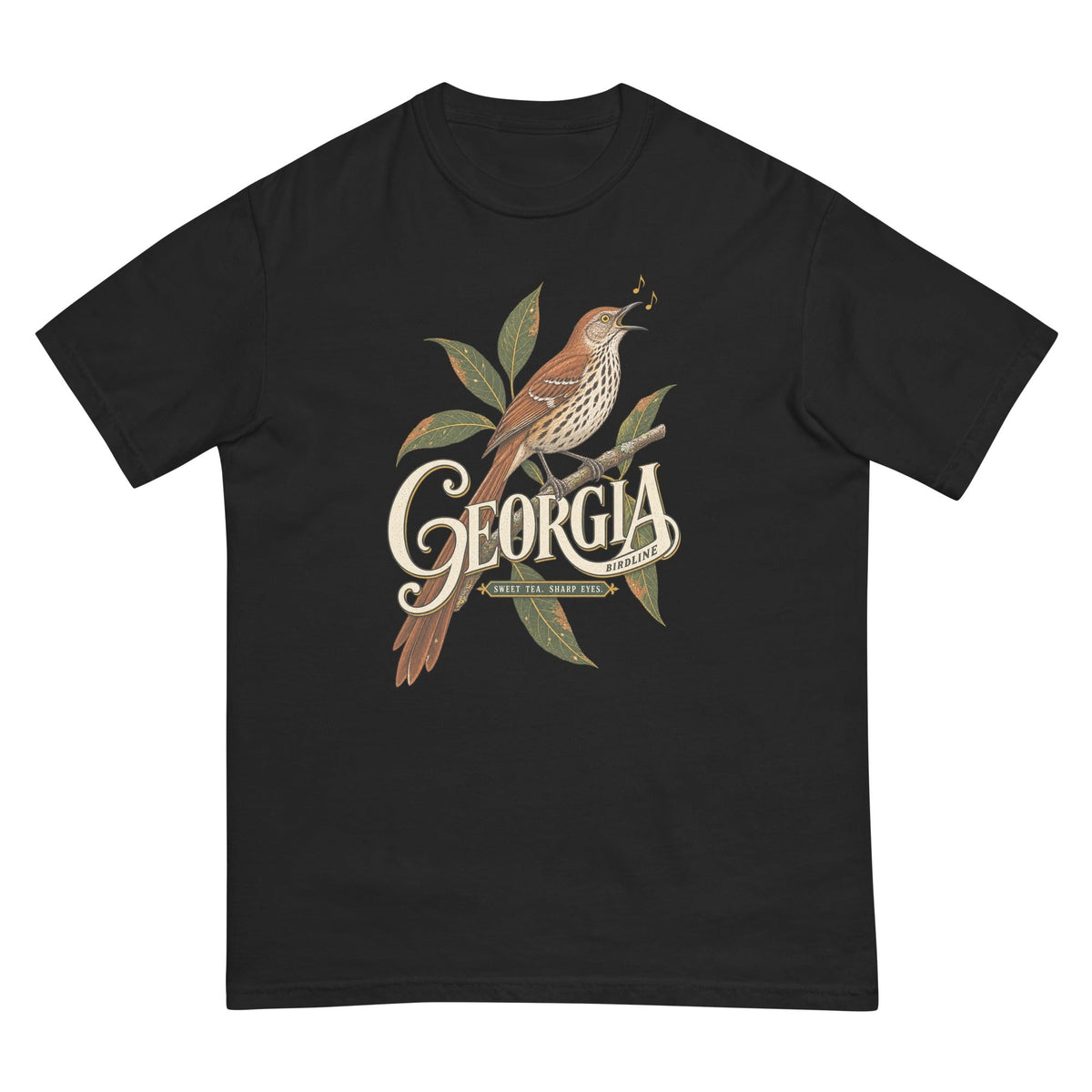 Georgia Sharp Eyes T-Shirt premium-quality garment detail
