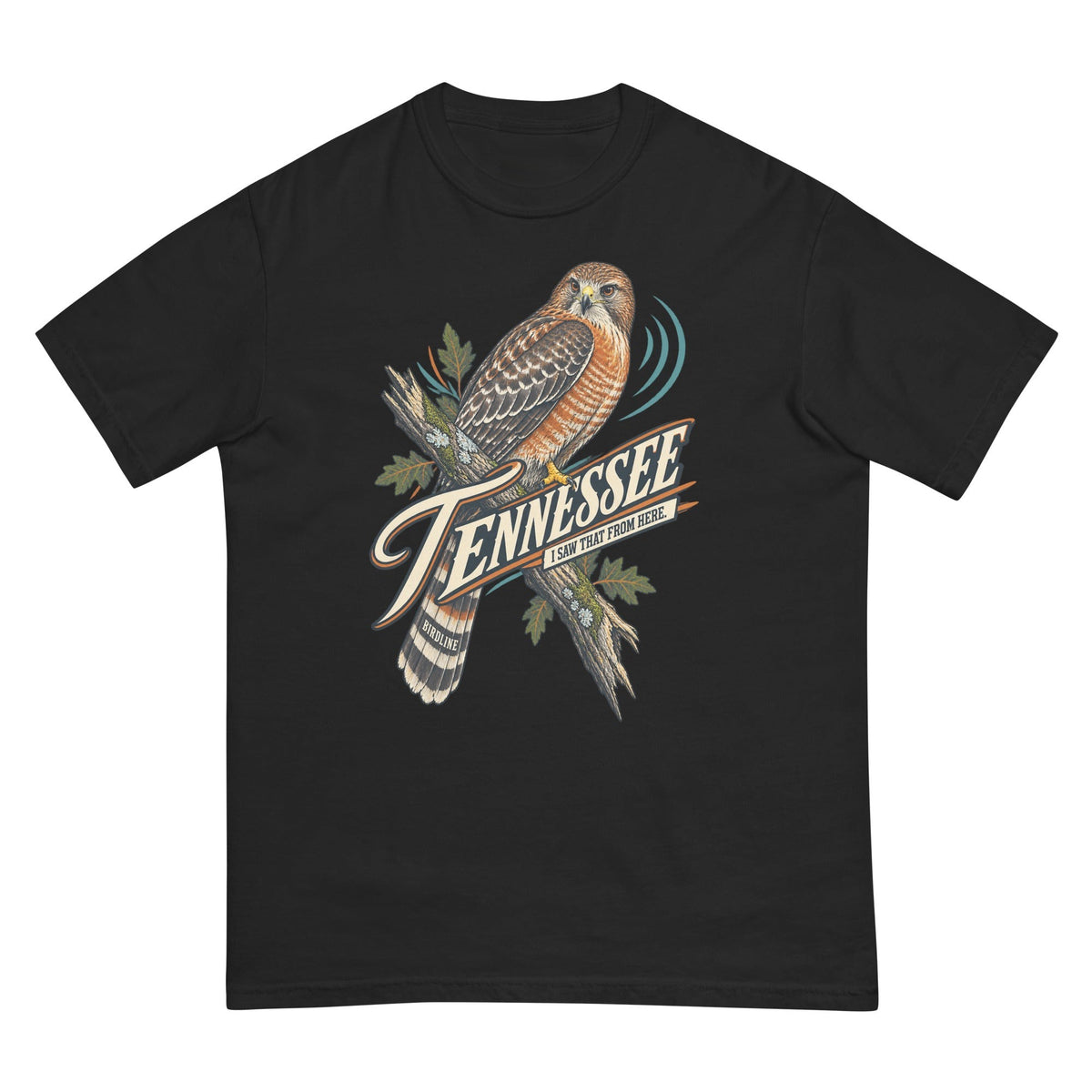 Tennessee I Saw It from Here Hawk T-Shirt premium-quality garment detail
