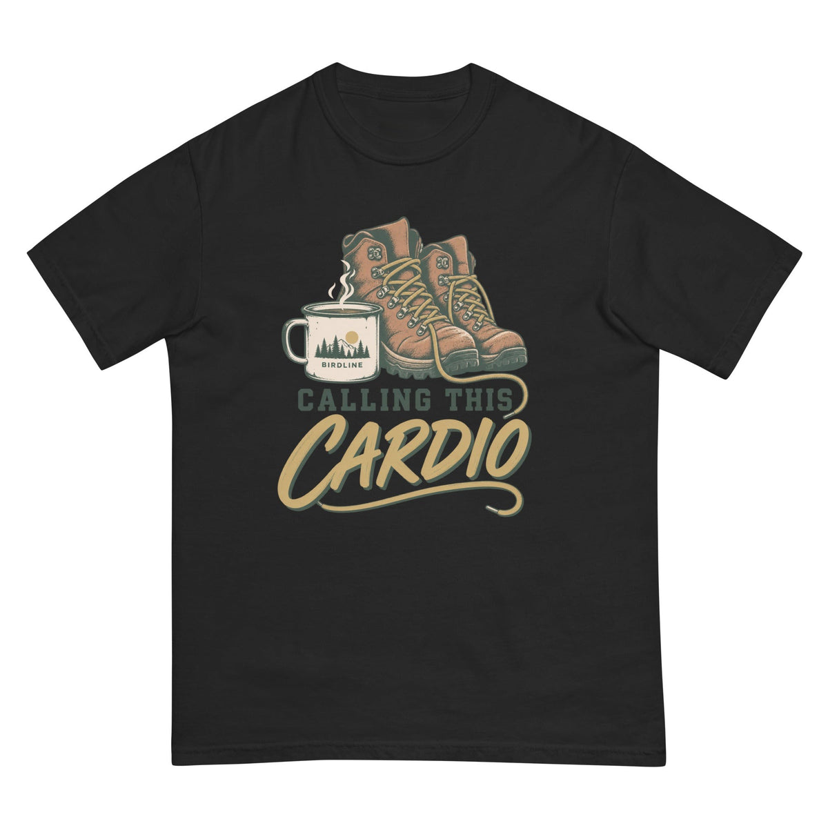 Calling This Cardio T-Shirt premium-quality garment detail