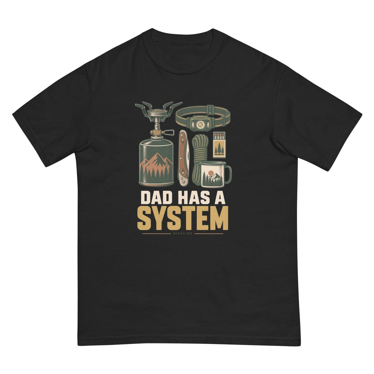Dad Has a System T-Shirt premium-quality garment detail