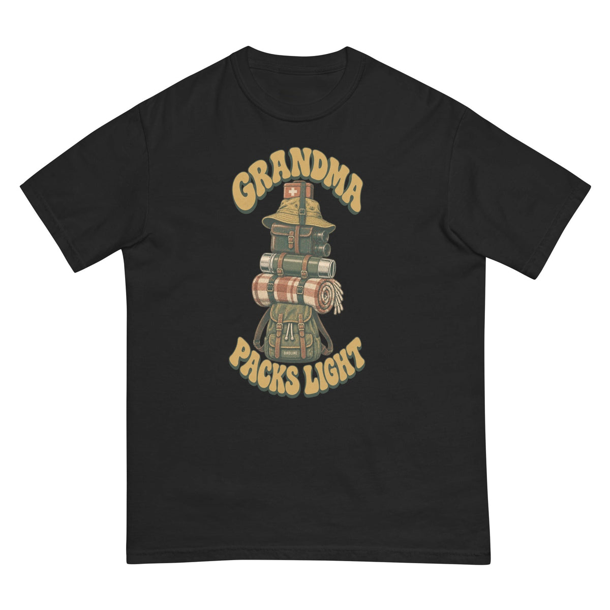 Grandma Packs Light T-Shirt premium-quality garment detail