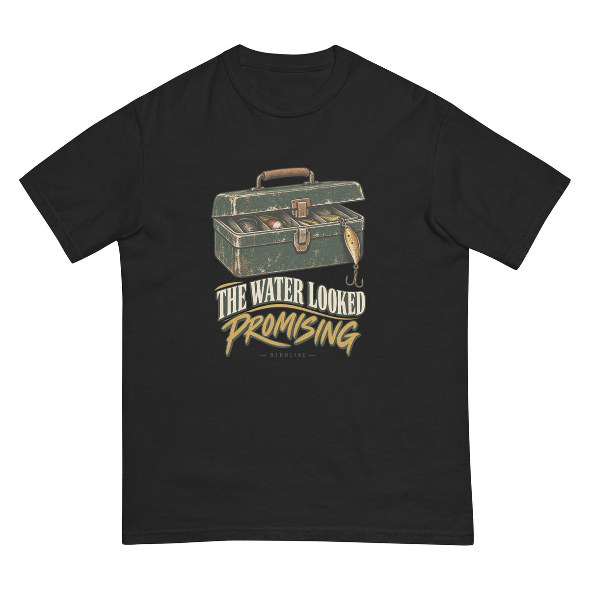The Water Looked Promising T-Shirt premium-quality garment detail
