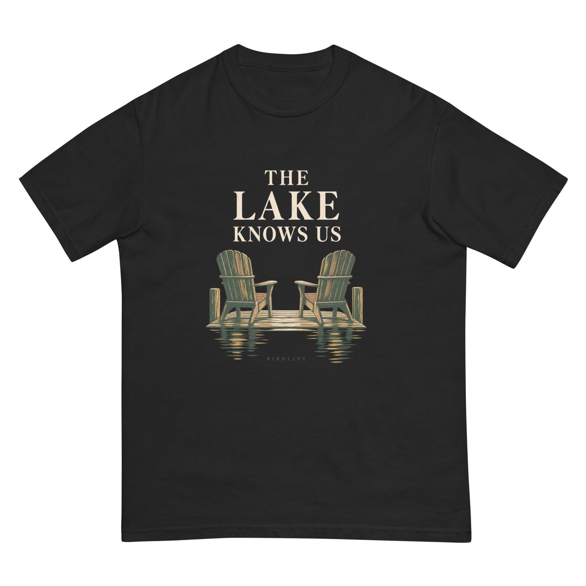 The Lake Knows Us T-Shirt premium-quality garment detail