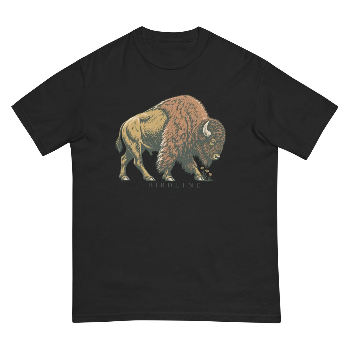 Bison Birdline T-Shirt premium-quality garment detail