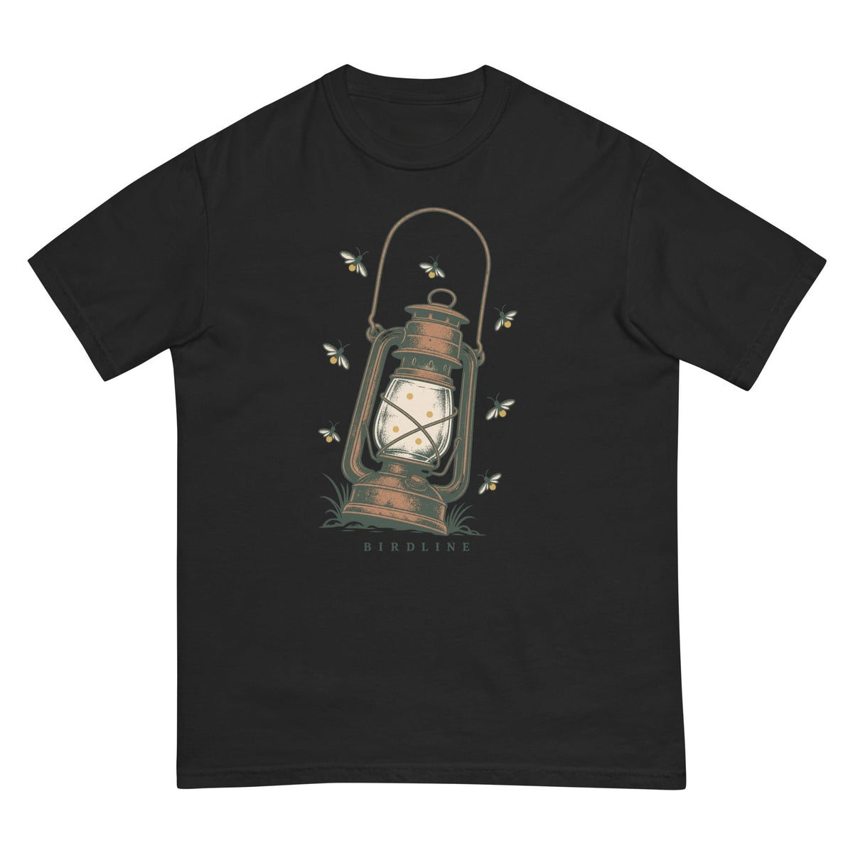 Lantern and Fireflies T-Shirt premium-quality garment detail