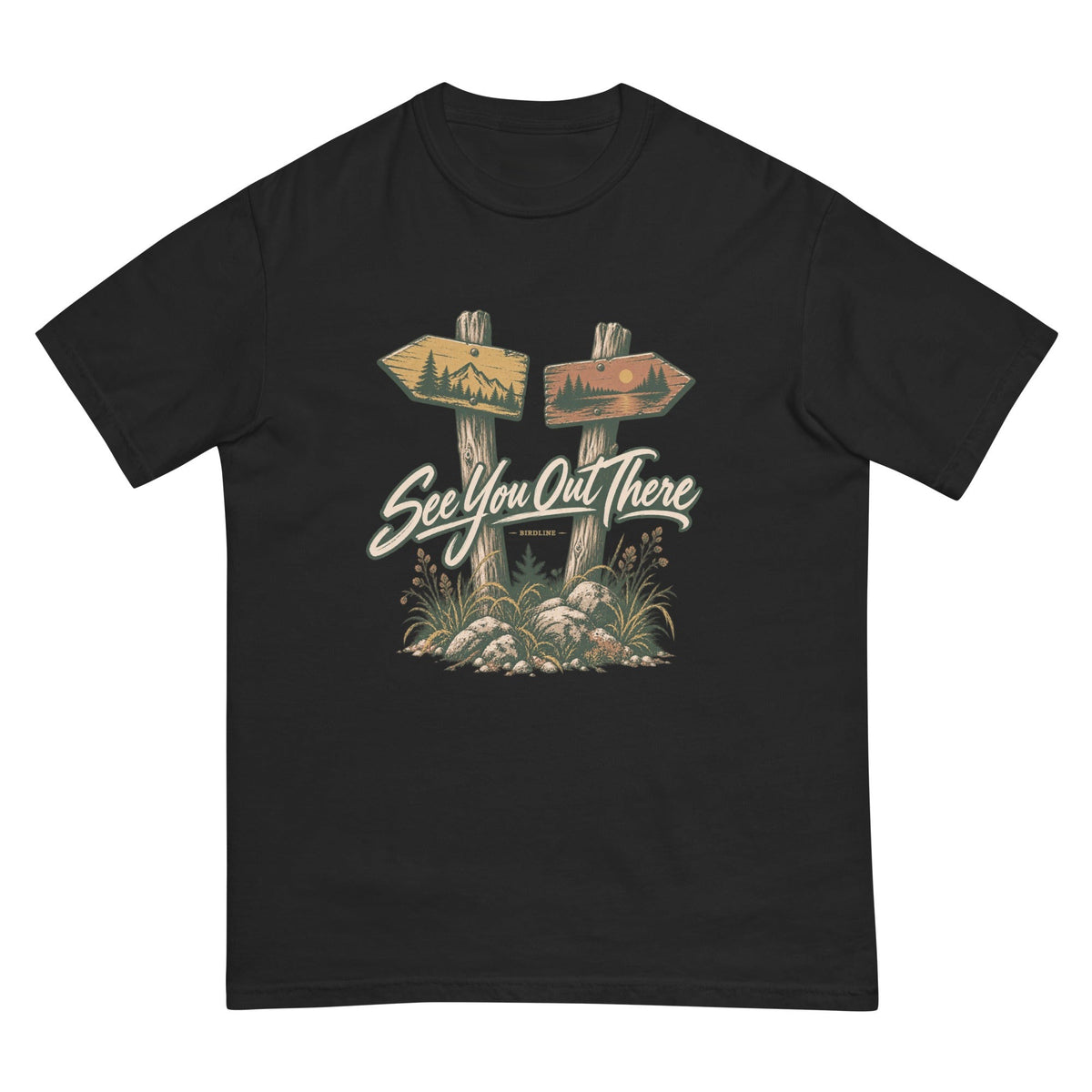 See You Out There T-Shirt premium-quality garment detail