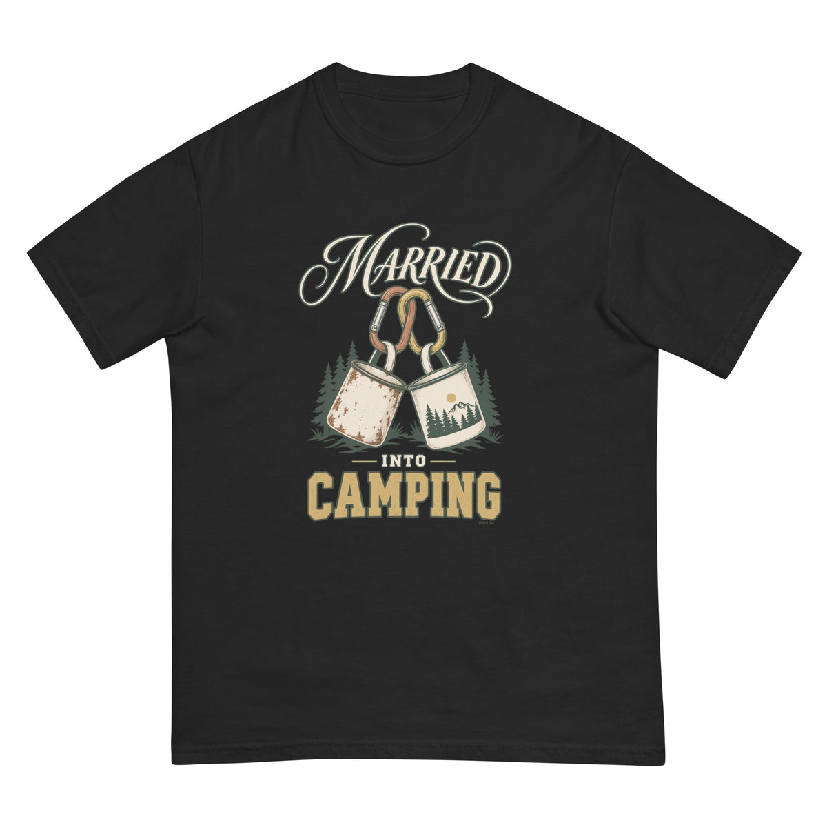 Married into Camping T-Shirt premium-quality garment detail