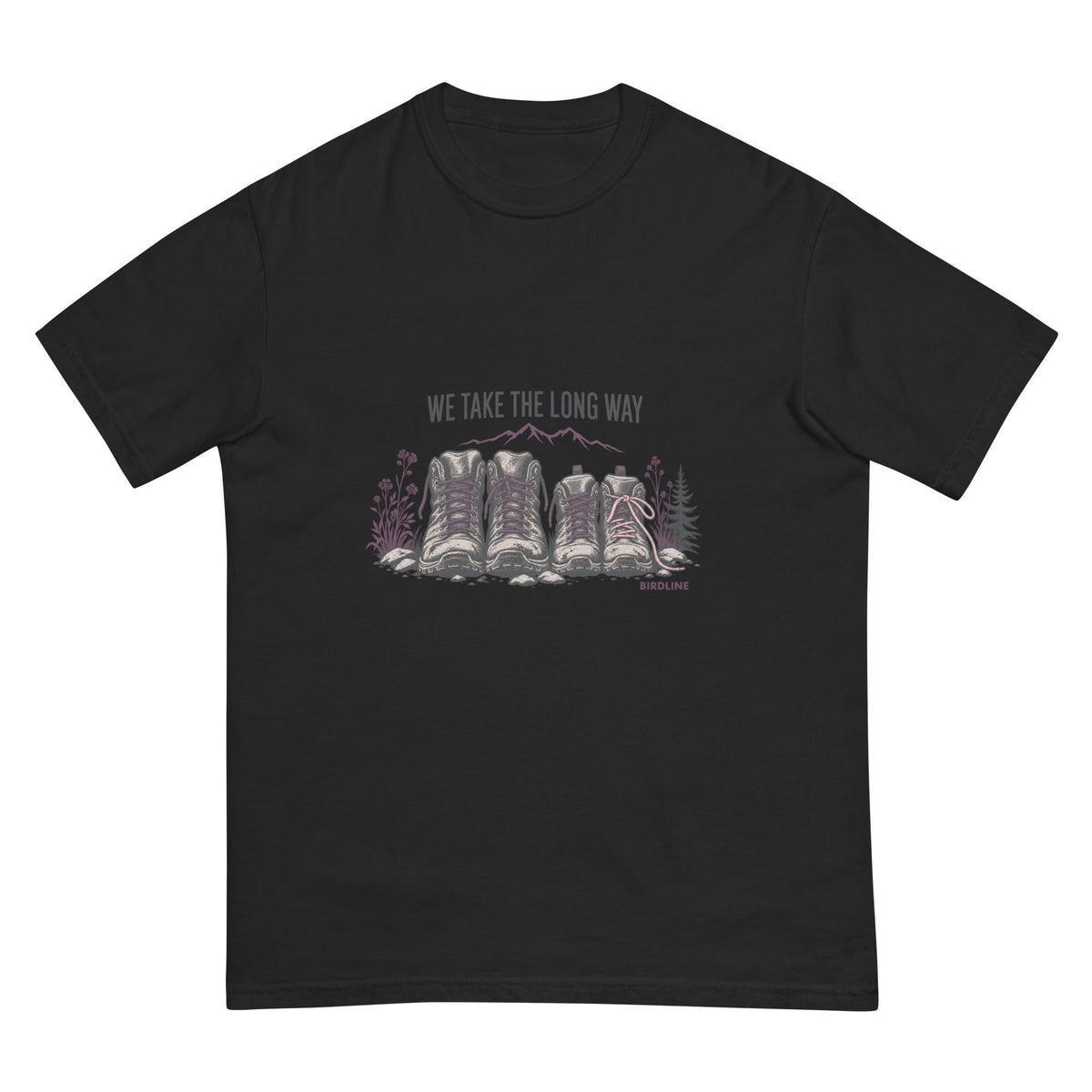 We Take the Long Way T-Shirt premium-quality garment detail