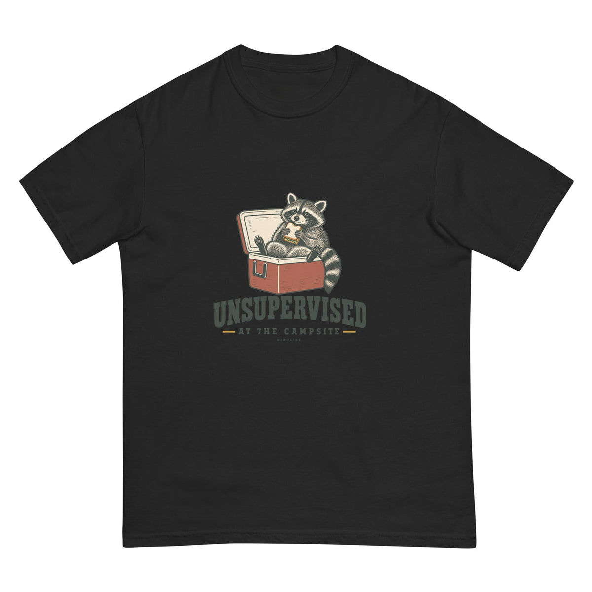 Unsupervised at the Campsite T-Shirt premium-quality garment detail