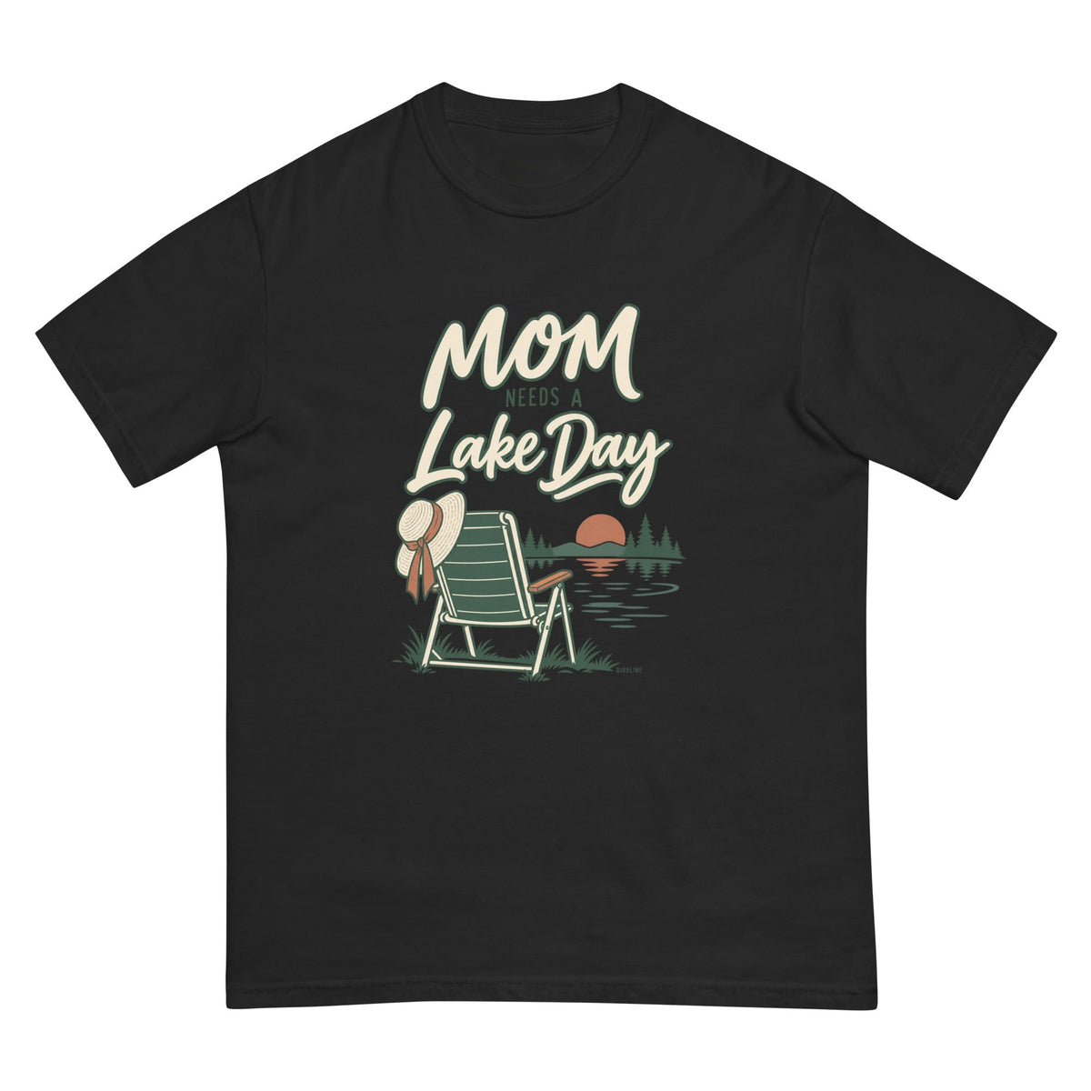 Mom Needs a Lake Day T-Shirt premium-quality garment detail